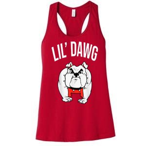 Lil' Dawg Football Fan Women's Racerback Tank