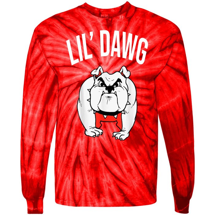 Lil' Dawg Football Fan Tie-Dye Long Sleeve Shirt