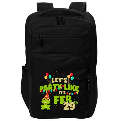 Leap Day February 29th Frog Birthday Party Cute Year Gift Impact Tech Backpack