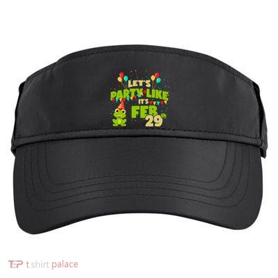 Leap Day February 29th Frog Birthday Party Cute Year Gift Adult Drive Performance Visor