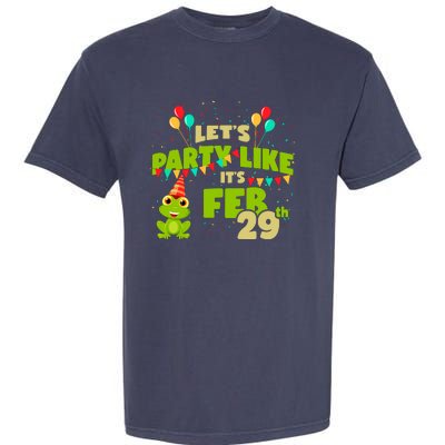 Leap Day February 29th Frog Birthday Party Cute Year Gift Garment-Dyed Heavyweight T-Shirt