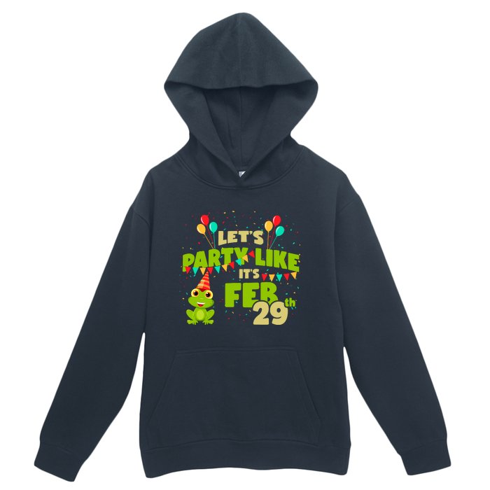 Leap Day February 29th Frog Birthday Party Cute Year Gift Urban Pullover Hoodie