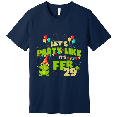 Leap Day February 29th Frog Birthday Party Cute Year Gift Premium T-Shirt