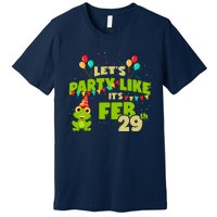 Leap Day February 29th Frog Birthday Party Cute Year Gift Premium T-Shirt