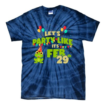 Leap Day February 29th Frog Birthday Party Cute Year Gift Tie-Dye T-Shirt