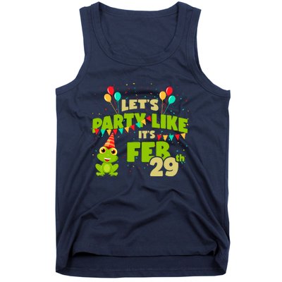 Leap Day February 29th Frog Birthday Party Cute Year Gift Tank Top