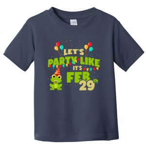 Leap Day February 29th Frog Birthday Party Cute Year Gift Toddler T-Shirt