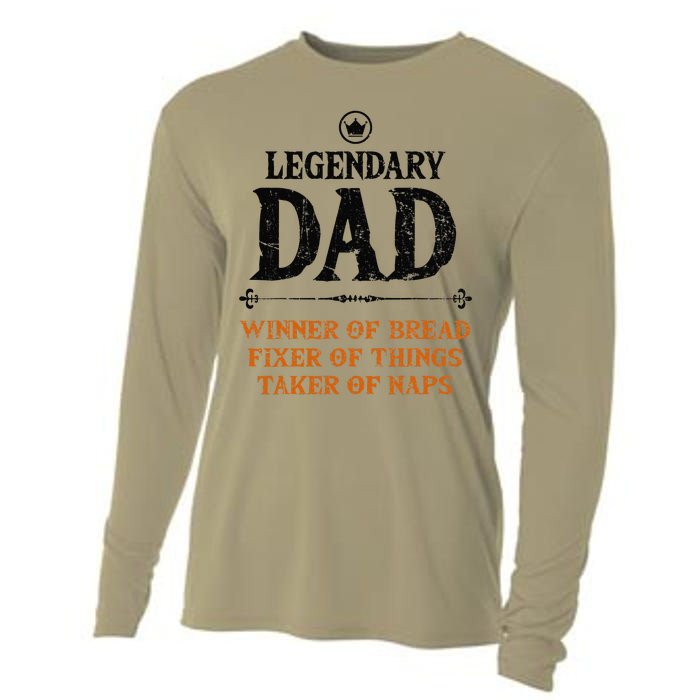 Legendary Dad Funny Father Taker Of Naps Fathers Day Gift Gift Cooling Performance Long Sleeve Crew