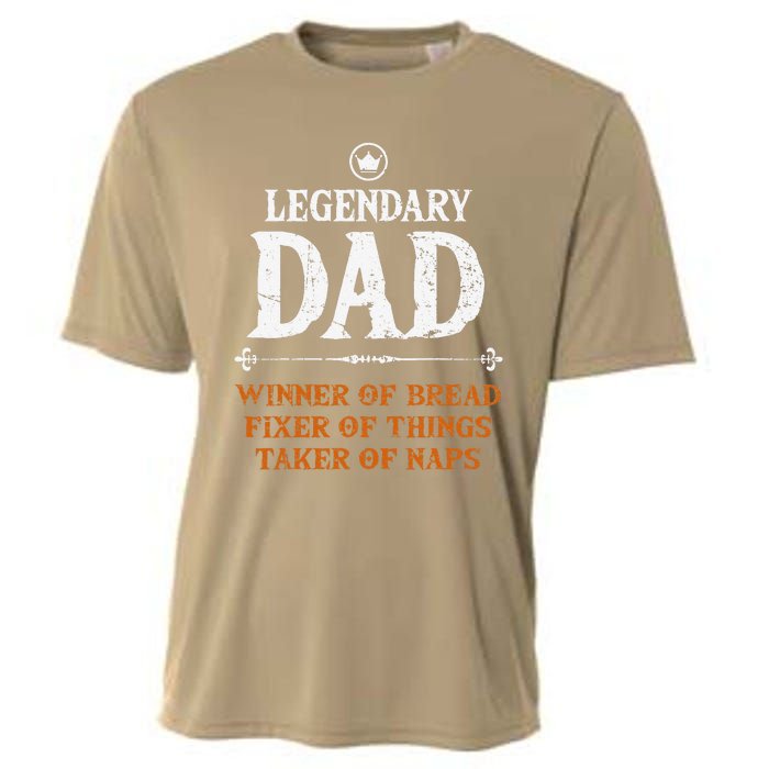 Legendary Dad Funny Father Taker Of Naps Fathers Day Gift Cooling Performance Crew T-Shirt