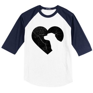 Labrador Dog Funny Heart Valentine's Day Dog Dad Mom Gift Baseball Sleeve Shirt