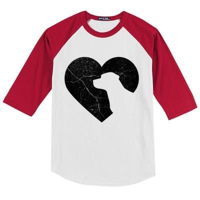 Labrador Dog Funny Heart Valentine's Day Dog Dad Mom Gift Kids Colorblock Raglan Jersey