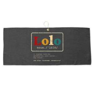 Lolo Definition Filipino Grandpa For A Pinoy Large Microfiber Waffle Golf Towel