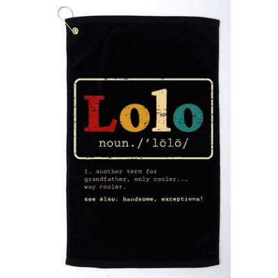 Lolo Definition Filipino Grandpa For A Pinoy Platinum Collection Golf Towel