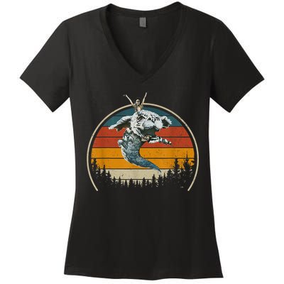 Luck Dragon Falkor The Neverending Story Women's V-Neck T-Shirt