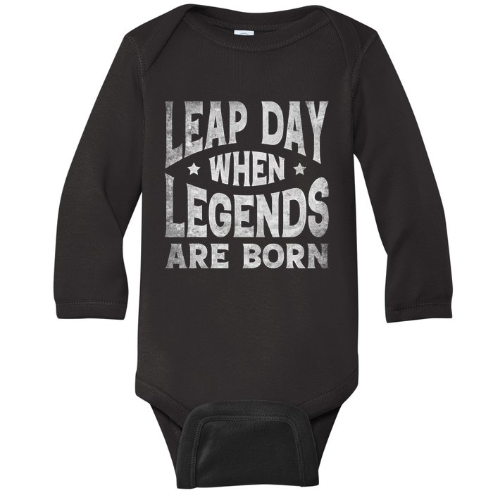 Leap Day February 29 Birthday Leap Year Baby Long Sleeve Bodysuit