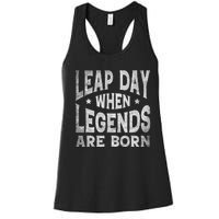 Leap Day February 29 Birthday Leap Year Women's Racerback Tank