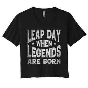 Leap Day February 29 Birthday Leap Year Women's Crop Top Tee