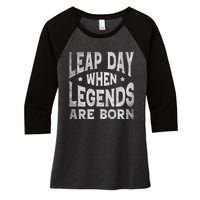 Leap Day February 29 Birthday Leap Year Women's Tri-Blend 3/4-Sleeve Raglan Shirt