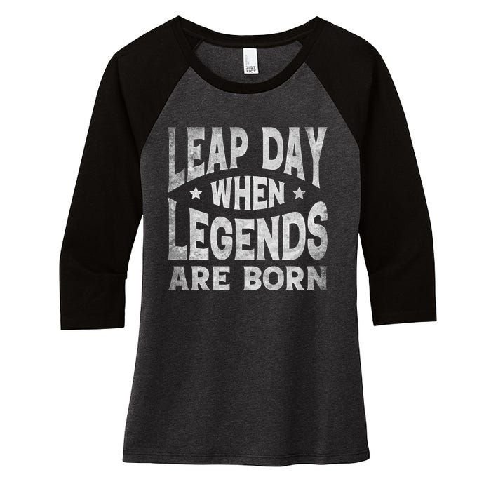 Leap Day February 29 Birthday Leap Year Women's Tri-Blend 3/4-Sleeve Raglan Shirt