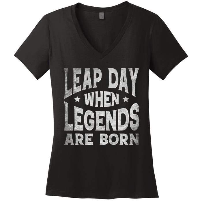 Leap Day February 29 Birthday Leap Year Women's V-Neck T-Shirt