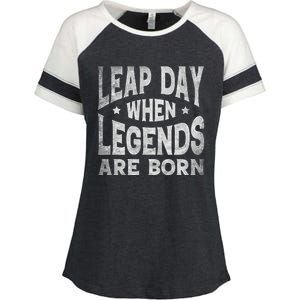 Leap Day February 29 Birthday Leap Year Enza Ladies Jersey Colorblock Tee