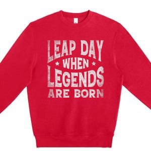 Leap Day February 29 Birthday Leap Year Premium Crewneck Sweatshirt