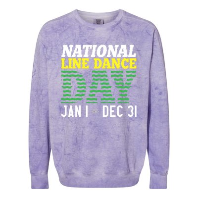 Line Dance Funny National Line Dance Day Colorblast Crewneck Sweatshirt