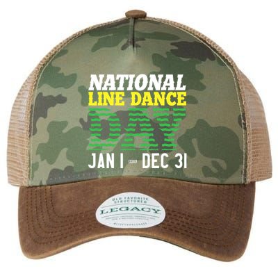 Line Dance Funny National Line Dance Day Legacy Tie Dye Trucker Hat