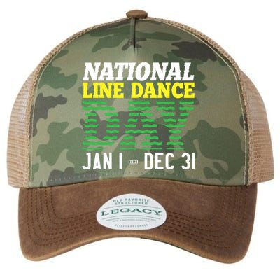 Line Dance Funny National Line Dance Day Legacy Tie Dye Trucker Hat