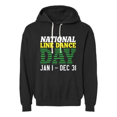 Line Dance Funny National Line Dance Day Garment-Dyed Fleece Hoodie