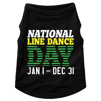 Line Dance Funny National Line Dance Day Doggie Tank