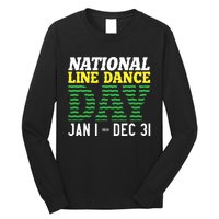 Line Dance Funny National Line Dance Day Long Sleeve Shirt