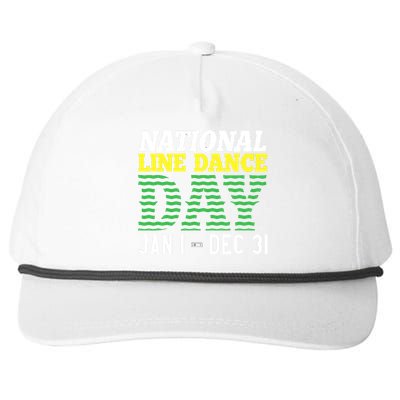 Line Dance Funny National Line Dance Day Snapback Five-Panel Rope Hat