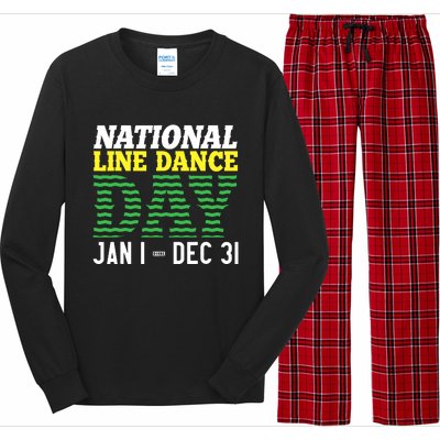 Line Dance Funny National Line Dance Day Long Sleeve Pajama Set