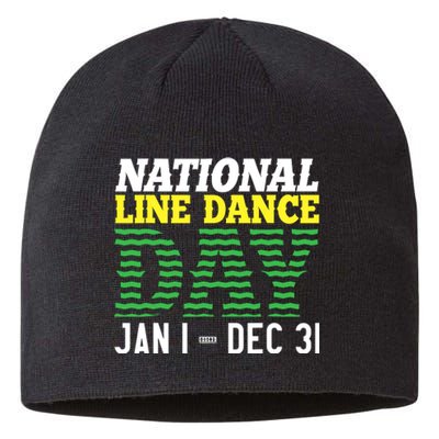 Line Dance Funny National Line Dance Day Sustainable Beanie