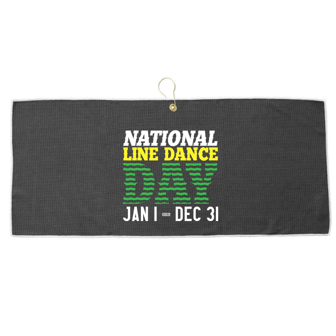 Line Dance Funny National Line Dance Day Large Microfiber Waffle Golf Towel