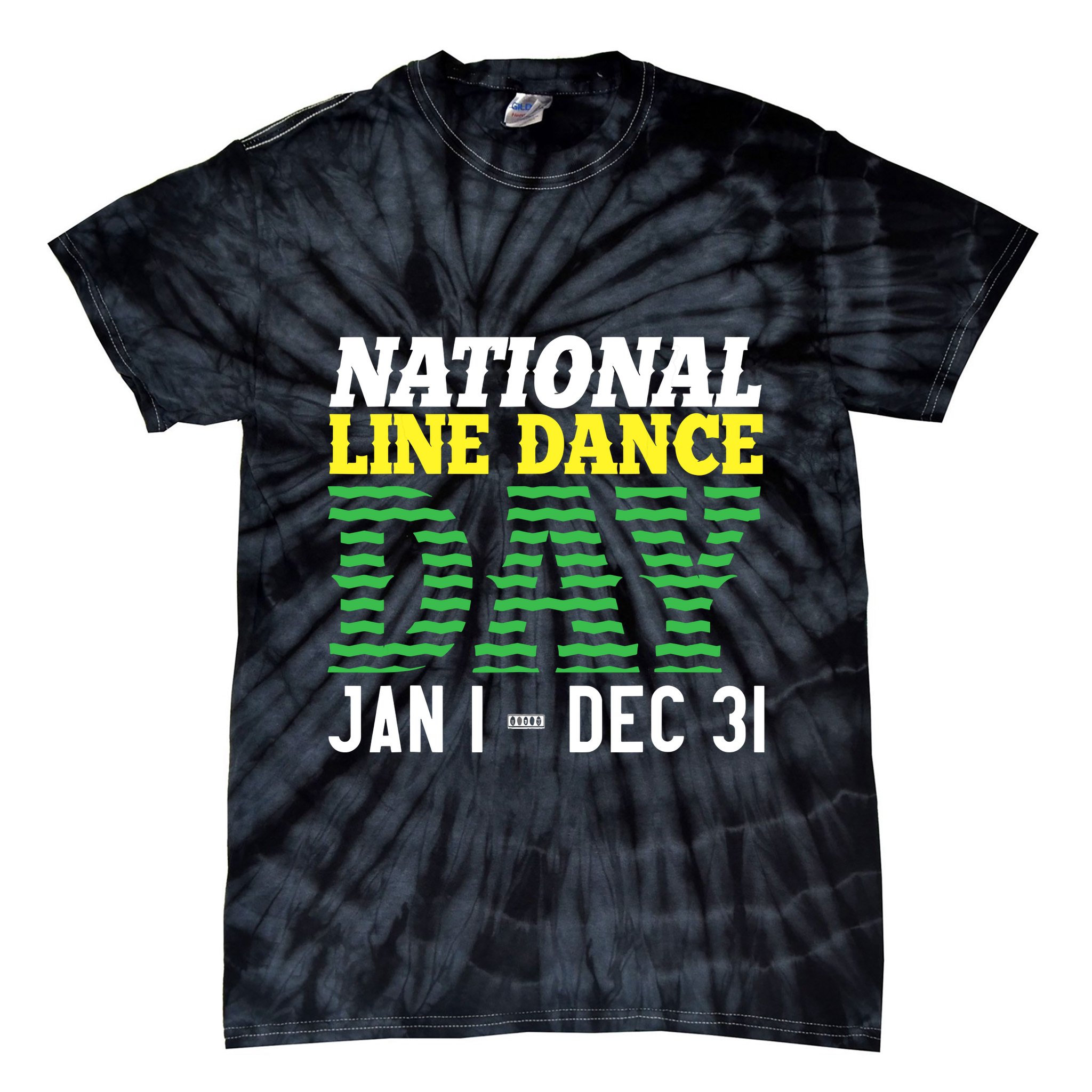 Line Dance Funny National Line Dance Day Tie-Dye T-Shirt