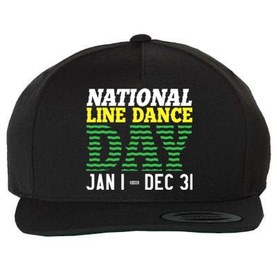 Line Dance Funny National Line Dance Day Wool Snapback Cap