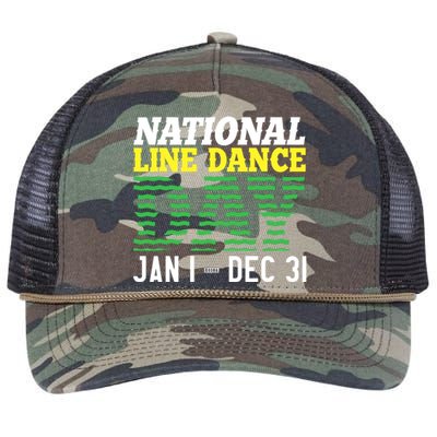 Line Dance Funny National Line Dance Day Retro Rope Trucker Hat Cap