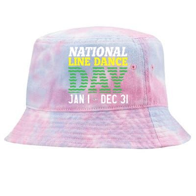 Line Dance Funny National Line Dance Day Tie-Dyed Bucket Hat