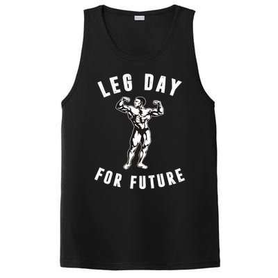 Leg Day For Future Gift Funny Bodybuilding Fitness Parody Gift Cute Gift PosiCharge Competitor Tank