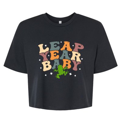 Leap Day Frog Birthday Gift Bella+Canvas Jersey Crop Tee