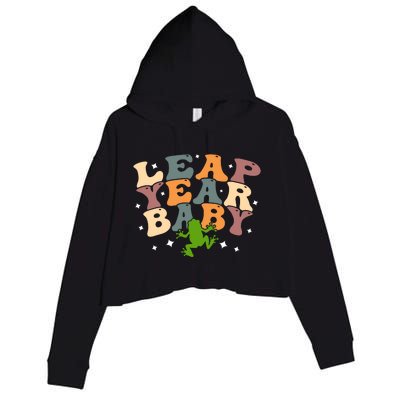 Leap Day Frog Birthday Gift Crop Fleece Hoodie