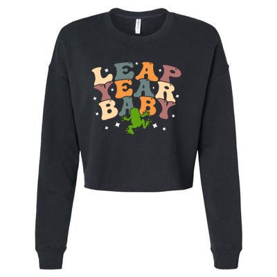 Leap Day Frog Birthday Gift Cropped Pullover Crew