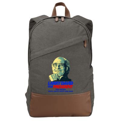 Larry David For President Make America Pretty Good Again Cotton Canvas Backpack