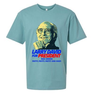 Larry David For President Make America Pretty Good Again Sueded Cloud Jersey T-Shirt