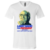 Larry David For President Make America Pretty Good Again V-Neck T-Shirt