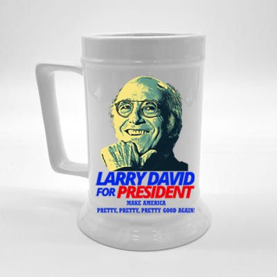 Larry David For President Make America Pretty Good Again Beer Stein