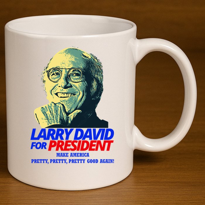 Larry David For President Make America Pretty Good Again 11oz C Handle Ceramic Mug