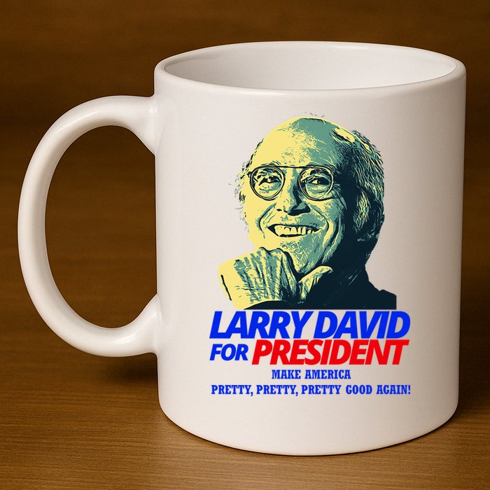 Larry David For President Make America Pretty Good Again 11oz C Handle Ceramic Mug